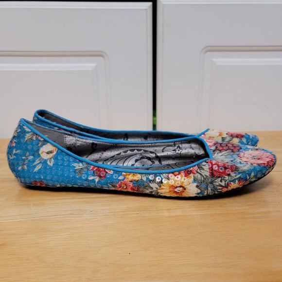 Dollhouse Floral Sequin Flats - Picture 3 of 8